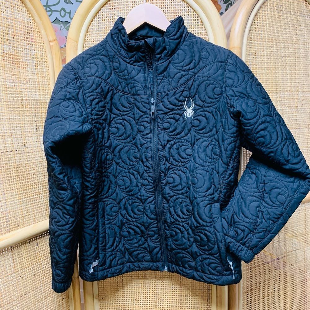 Spyder Quilted Black Jacket | Kids | Large